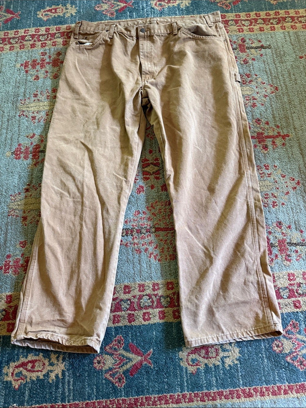 Men's Tan Work Pants Dickies- Durable Everyday Chore Trousers